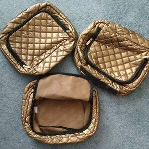 Gold Quilted Closet Organizer Set